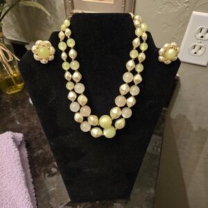 Elegant Pearl and Bead Necklace Set